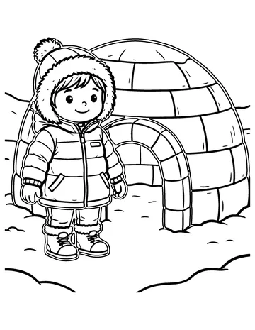 Inuit coloring page
