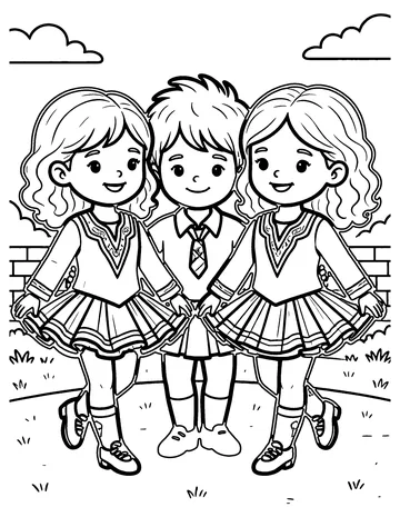 Irish Step Dance coloring page