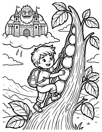 Jack and the Beanstalk coloring page