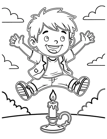 Jack Be Nimble coloring page