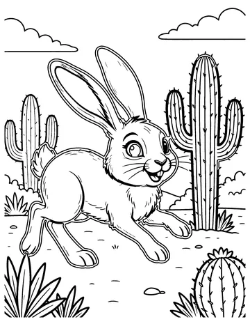 Jackrabbit coloring page