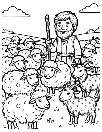 Jacob the Shepherd coloring page