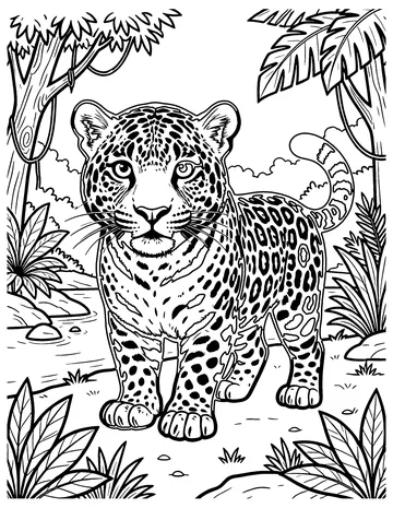 Jaguar coloring page