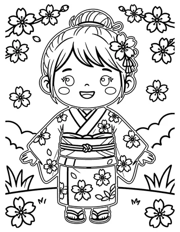 Japan coloring page