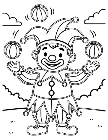 Jester coloring page