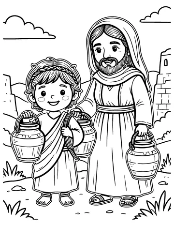 Jesus Grows Up coloring page