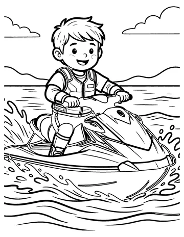 Jet Ski coloring page