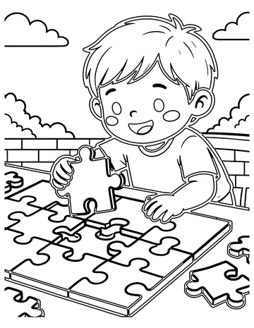 Jigsaw Puzzle coloring page