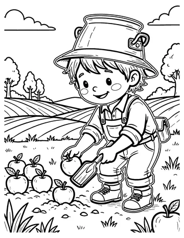 Johnny Appleseed coloring page