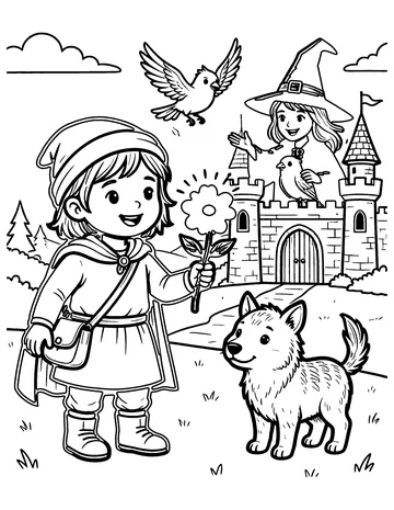 Jorinde and Joringel coloring page