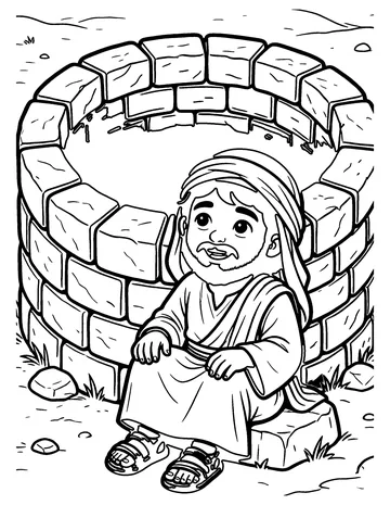 Joseph in the Dry Well coloring page