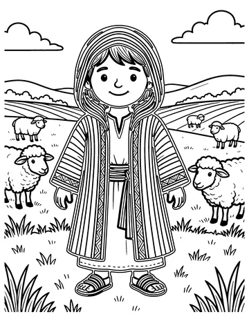 Joseph's Coat of Many Colors coloring page