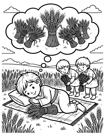 Joseph's Dream of Sheaves coloring page
