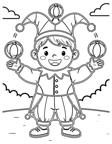 Juggler coloring page