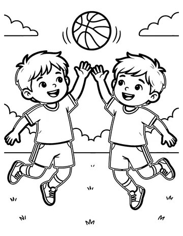 Jump Ball coloring page