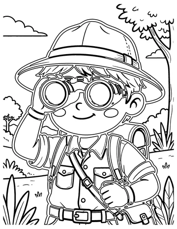 Jungle Explorer coloring page