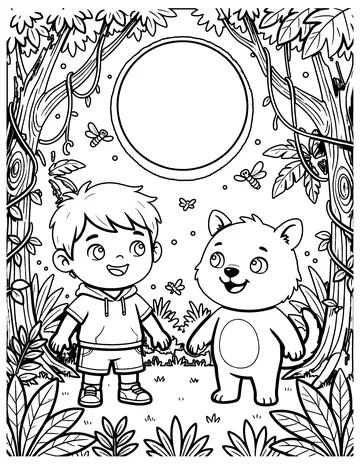Jungle Moon coloring page