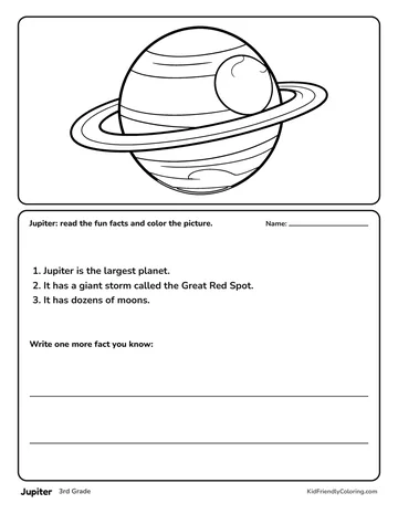 Jupiter coloring page