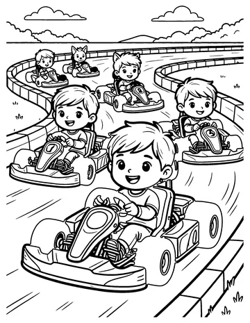 Kart Racing Game coloring page