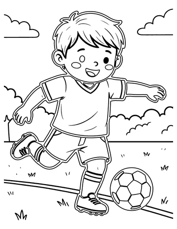 Kickoff coloring page