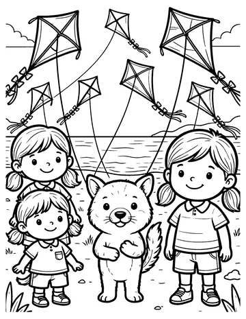 Kite Festival coloring page