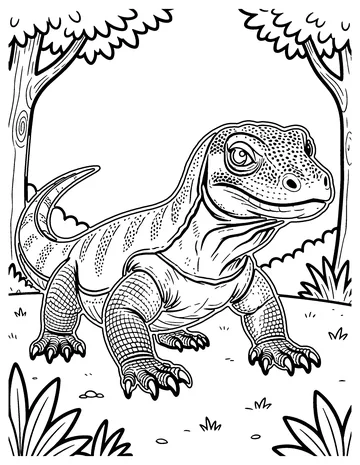 Komodo Dragon coloring page