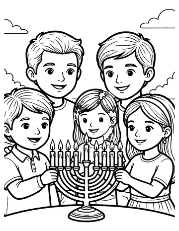 Kwanzaa Candles coloring page