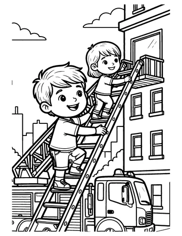 Ladder Truck coloring page