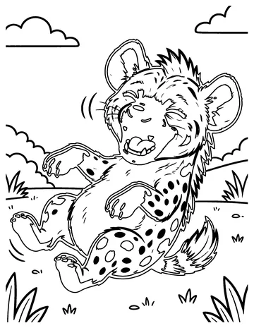 Laughing Hyena coloring page