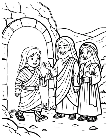 Lazarus, Come Out! coloring page