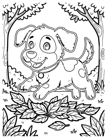 Leaf Pile coloring page