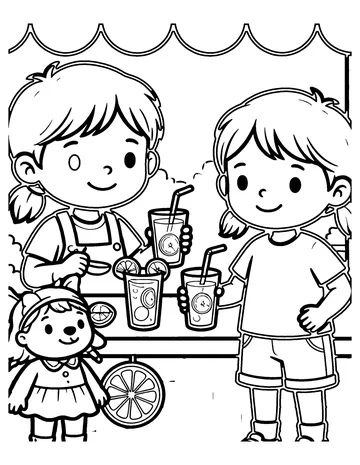 Lemonade Stand coloring page