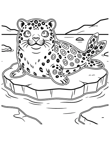 Leopard Seal coloring page