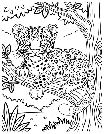 Leopard coloring page