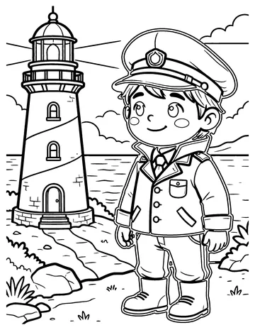 Lighthouse Keeper coloring page