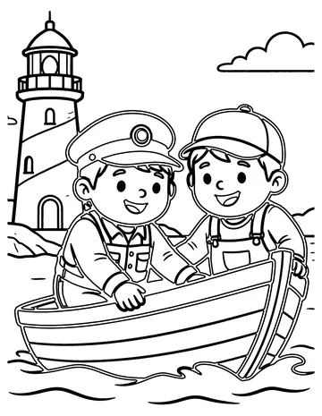 Lighthouse Rescue coloring page