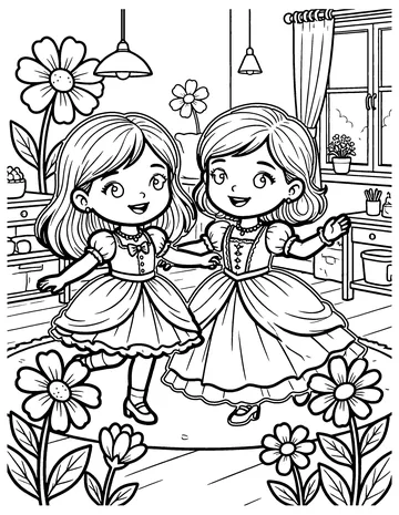 Little Ida's Flowers coloring page