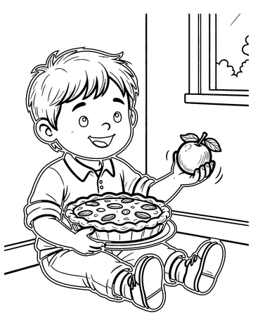 Little Jack Horner coloring page