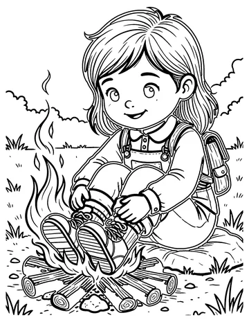 Little Polly Flinders coloring page