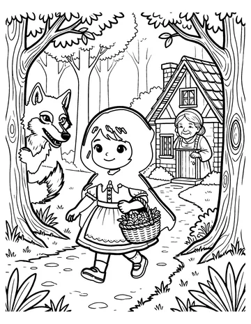 Little Red Riding Hood coloring page