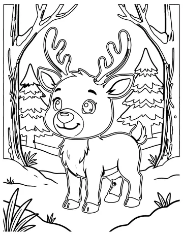 Little Reindeer coloring page