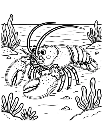 Lobster coloring page