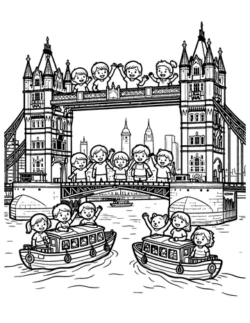 London Bridge coloring page
