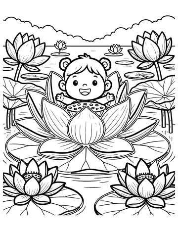 Lotus Flower coloring page