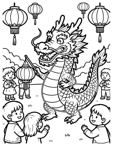 Lunar New Year coloring page