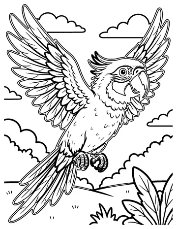 Macaw coloring page
