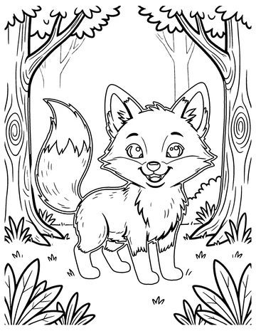 Magic Fox coloring page