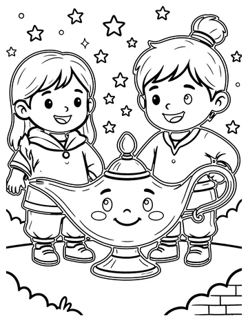 Magic Lamp coloring page