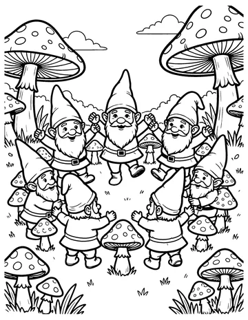 Magic Mushroom Ring coloring page
