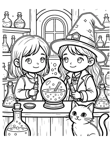 Magic Potion Shop coloring page